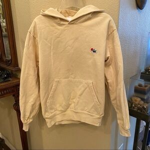 MELODY EHSANI ME. Rose Light Yellow Hoodie Sweatshirt Size Small